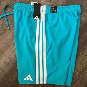 Adidas 3-Stripes Swim Shorts 8-Inch- Size Large